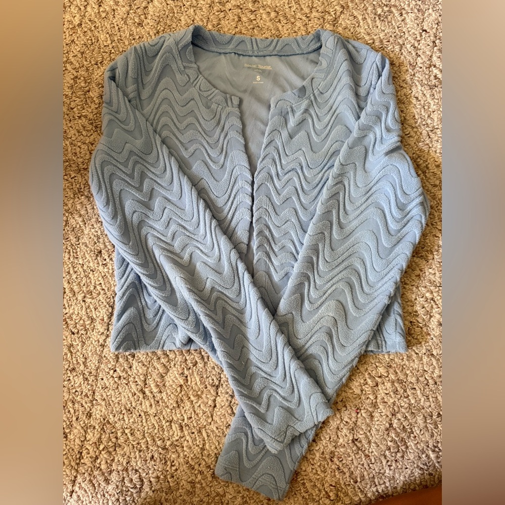 Blue Textured Shirt